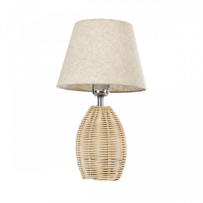 GLOBOSTAR® HASUMI 01956 Boho Επιτραπέζιο Φωτιστικό Πορτατίφ με Ντουί 1 x E27 AC 220-240V IP20 - Μπεζ - Μ23 x Π23 x Υ40cm