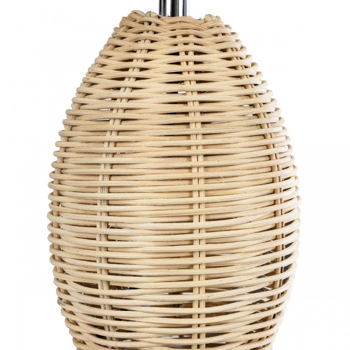 GLOBOSTAR® HASUMI 01956 Boho Επιτραπέζιο Φωτιστικό Πορτατίφ με Ντουί 1 x E27 AC 220-240V IP20 - Μπεζ - Μ23 x Π23 x Υ40cm