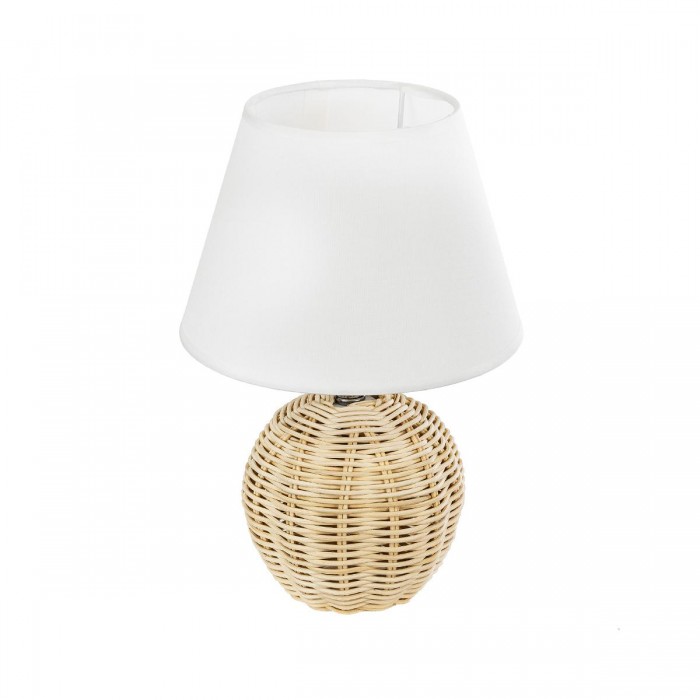 GLOBOSTAR® HASUMI 01957 Boho Επιτραπέζιο Φωτιστικό Πορτατίφ με Ντουί 1 x E27 AC 220-240V IP20 - Μπεζ & Λευκό - Μ19 x Π19 x Υ30cm GLOBOSTAR® HASUMI 01957 Boho Επιτραπέζιο Φωτιστικό Πορτατίφ με Ντουί 1 x E27 AC 220-240V IP20 - Μπεζ & Λευκό - Μ19 x Π19 x Υ30cm