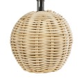 GLOBOSTAR® HASUMI 01957 Boho Επιτραπέζιο Φωτιστικό Πορτατίφ με Ντουί 1 x E27 AC 220-240V IP20 - Μπεζ & Λευκό - Μ19 x Π19 x Υ30cm