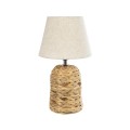 GLOBOSTAR® HOLOKAI 01960 Boho Επιτραπέζιο Φωτιστικό Πορτατίφ με Ντουί 1 x E27 AC 220-240V IP20 - Μπεζ & Λευκό - Μ23 x Π23 x Υ40cm