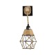 GLOBOSTAR® BELLARIVA 01961 Boho Φωτιστικό Τοίχου - Απλίκα με Ντουί 1 x E27 AC 220-240V IP20 - Μπεζ & Μαύρο - Μ10 x Π30 x Υ43cm