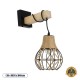 GLOBOSTAR® BELLARIVA 01962 Boho Φωτιστικό Τοίχου - Απλίκα με Ντουί 1 x E27 AC 220-240V IP20 - Μπεζ & Μαύρο - Μ10 x Π26 x Υ40cm