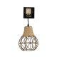 GLOBOSTAR® BELLARIVA 01962 Boho Φωτιστικό Τοίχου - Απλίκα με Ντουί 1 x E27 AC 220-240V IP20 - Μπεζ & Μαύρο - Μ10 x Π26 x Υ40cm