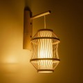 GLOBOSTAR® TULUM 01971 Boho Φωτιστικό Τοίχου - Απλίκα με Ντουί 1 x E27 AC 220-240V IP20 - Μπεζ - Μ24 x Π32 x Υ55cm
