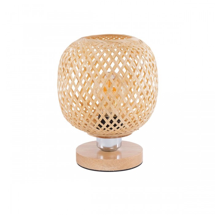 GLOBOSTAR® KERRY 01981 Boho Επιτραπέζιο Φωτιστικό Πορτατίφ με Ντουί 1 x E27 AC 220-240V IP20 - Μπεζ - Μ18 x Π18 x Υ25cm