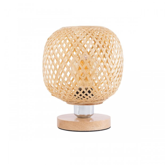 GLOBOSTAR® KERRY 01981 Boho Επιτραπέζιο Φωτιστικό Πορτατίφ με Ντουί 1 x E27 AC 220-240V IP20 - Μπεζ - Μ18 x Π18 x Υ25cm