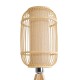 GloboStar® BODHI 01992 Boho Επιτραπέζιο Φωτιστικό Μονόφωτο 1 x E27 AC220-240V IP20 - Φ19 x Υ49cm - Μπεζ Ξύλινο Μπαμπού Πλέγμα