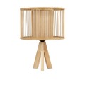 GLOBOSTAR® TULUM 01993 Boho Επιτραπέζιο Φωτιστικό Πορτατίφ με Ντουί 1 x E27 AC 220-240V IP20 - Μπεζ - Μ30 x Π30 x Υ40cm