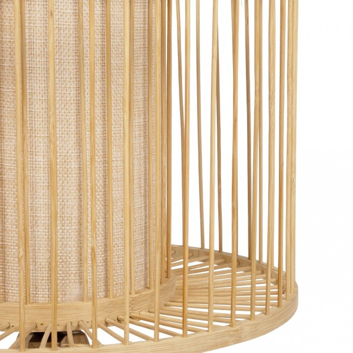 GLOBOSTAR® TULUM 01993 Boho Επιτραπέζιο Φωτιστικό Πορτατίφ με Ντουί 1 x E27 AC 220-240V IP20 - Μπεζ - Μ30 x Π30 x Υ40cm