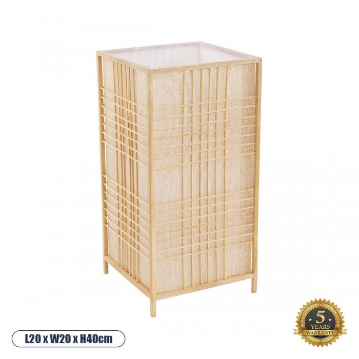 GLOBOSTAR® JUNIE 01997 Boho Επιδαπέδιο Φωτιστικό Πορτατίφ με Ντουί 1 x E27 AC 220-240V IP20 - Μπεζ - Μ20 x Π20 x Υ40cm