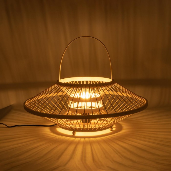 GLOBOSTAR® SORENIA 02005 Boho Επιδαπέδιο Φωτιστικό με Ντουί 1 x E27 AC 220-240V IP20 - Μπεζ - Μ50 x Π50 x Υ18cm GLOBOSTAR® SORENIA 02005 Boho Επιδαπέδιο Φωτιστικό με Ντουί 1 x E27 AC 220-240V IP20 - Μπεζ - Μ50 x Π50 x Υ18cm