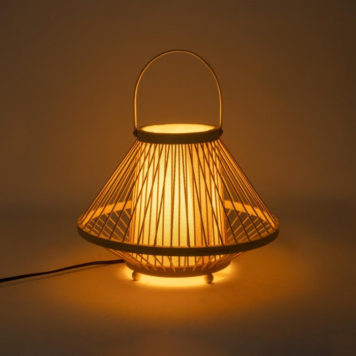 GloboStar® CATHY 02006 Boho Επιτραπέζιο Φωτιστικό Πορτατίφ Μονόφωτο 1 x E27 IP20 Μπεζ Ύφασμα με Μπεζ Ξύλο - Μ30 x Π30 x Υ22cm GloboStar® CATHY 02006 Boho Επιτραπέζιο Φωτιστικό Πορτατίφ Μονόφωτο 1 x E27 IP20 Μπεζ Ύφασμα με Μπεζ Ξύλο - Μ30 x Π30 x Υ22cm