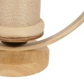 GLOBOSTAR® TULUMKO 02007 Boho Επιτραπέζιο Φωτιστικό Πορτατίφ με Ντουί 1 x E27 AC 220-240V IP20 - Μπεζ - Μ30 x Π12 x Υ32cm
