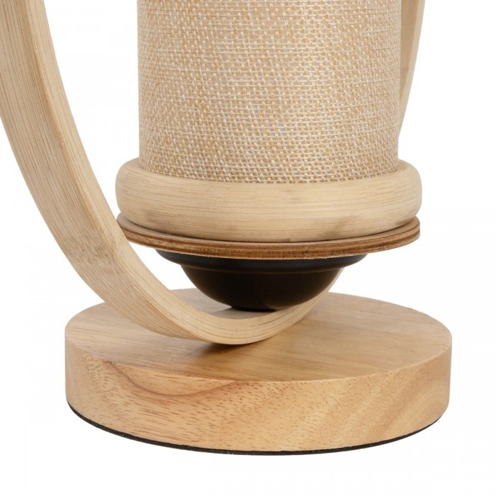 GLOBOSTAR® TULUMKO 02007 Boho Επιτραπέζιο Φωτιστικό Πορτατίφ με Ντουί 1 x E27 AC 220-240V IP20 - Μπεζ - Μ30 x Π12 x Υ32cm