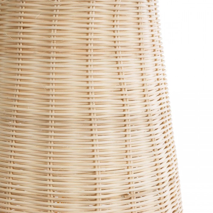 GloboStar® BOLSON 02012 Boho Επιδαπέδιο Φωτιστικό Μονόφωτο 1 x E27 AC220-240V IP20 - Φ30 x Υ70cm - Μπεζ Ξύλινο Μπαμπού Πλέγμα