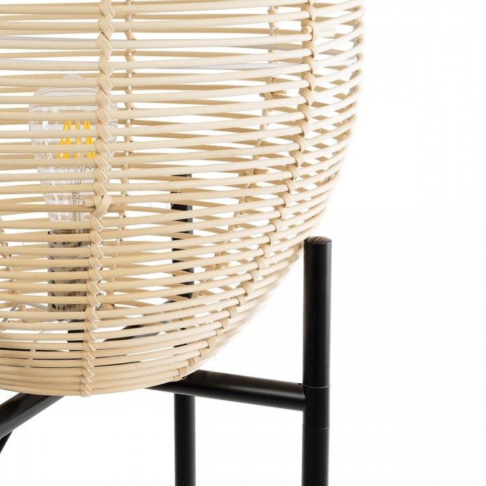 GloboStar® NERINA 02016 Boho Επιδαπέδιο Φωτιστικό Μονόφωτο 1 x E27 IP20 Μαύρο Μέταλλο με Μπεζ Ξύλο - Μ40 x Π40 x Υ160cm GloboStar® NERINA 02016 Boho Επιδαπέδιο Φωτιστικό Μονόφωτο 1 x E27 IP20 Μαύρο Μέταλλο με Μπεζ Ξύλο - Μ40 x Π40 x Υ160cm