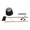 GLOBOSTAR® KELSIE 02029 Μοντέρνο Επιδαπέδιο Φωτιστικό με Ντουί 1 x E27 AC 220-240V IP20 - Μαύρο & Μπεζ - Μ40 x Π125 x Υ140cm