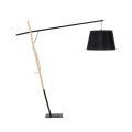 GLOBOSTAR® KELSIE 02029 Μοντέρνο Επιδαπέδιο Φωτιστικό με Ντουί 1 x E27 AC 220-240V IP20 - Μαύρο & Μπεζ - Μ40 x Π125 x Υ140cm