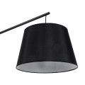 GLOBOSTAR® KELSIE 02029 Μοντέρνο Επιδαπέδιο Φωτιστικό με Ντουί 1 x E27 AC 220-240V IP20 - Μαύρο & Μπεζ - Μ40 x Π125 x Υ140cm