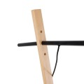 GLOBOSTAR® KELSIE 02029 Μοντέρνο Επιδαπέδιο Φωτιστικό με Ντουί 1 x E27 AC 220-240V IP20 - Μαύρο & Μπεζ - Μ40 x Π125 x Υ140cm