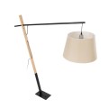 GLOBOSTAR® KELSIE 02030 Μοντέρνο Επιδαπέδιο Φωτιστικό με Ντουί 1 x E27 AC 220-240V IP20 - Μαύρο & Μπεζ - Μ40 x Π125 x Υ140cm