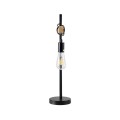 GLOBOSTAR® MINDELO 02032 Μοντέρνο Επιτραπέζιο Φωτιστικό Πορτατίφ με Ντουί 1 x E27 AC 220-240V IP20 - Μαύρο & Μπεζ - Μ25 x Π15 x Υ60cm