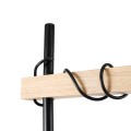 GLOBOSTAR® MINDELO 02032 Μοντέρνο Επιτραπέζιο Φωτιστικό Πορτατίφ με Ντουί 1 x E27 AC 220-240V IP20 - Μαύρο & Μπεζ - Μ25 x Π15 x Υ60cm
