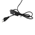 GLOBOSTAR® MINDELO 02032 Μοντέρνο Επιτραπέζιο Φωτιστικό Πορτατίφ με Ντουί 1 x E27 AC 220-240V IP20 - Μαύρο & Μπεζ - Μ25 x Π15 x Υ60cm