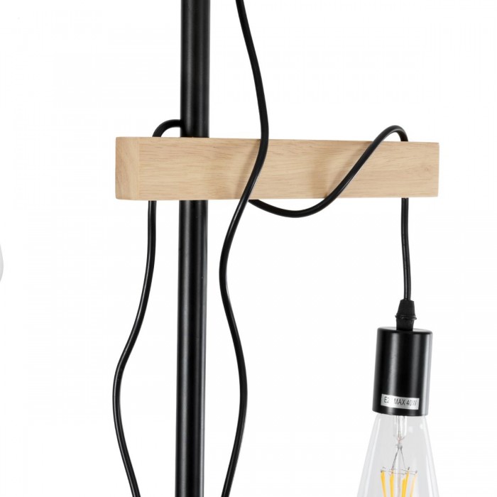 GloboStar® MINDELO 02034 Μοντέρνο Επιδαπέδιο Φωτιστικό Μονόφωτο 2 x E27 IP20 Μαύρο Μέταλλο με Μπεζ Ξύλο - Μ40 x Π24 x Υ175cm GloboStar® MINDELO 02034 Μοντέρνο Επιδαπέδιο Φωτιστικό Μονόφωτο 2 x E27 IP20 Μαύρο Μέταλλο με Μπεζ Ξύλο - Μ40 x Π24 x Υ175cm