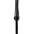 GloboStar® MINDELO 02034 Μοντέρνο Επιδαπέδιο Φωτιστικό Μονόφωτο 2 x E27 IP20 Μαύρο Μέταλλο με Μπεζ Ξύλο - Μ40 x Π24 x Υ175cm
