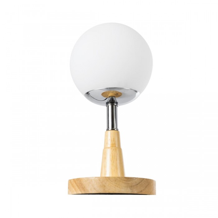 GLOBOSTAR® COVE 02036 Μοντέρνο Επιτραπέζιο Φωτιστικό Πορτατίφ με Ντουί 1 x E27 AC 220-240V IP20 - Μπεζ & Λευκό - Μ12 x Π12 x Υ25cm