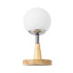 GLOBOSTAR® COVE 02036 Μοντέρνο Επιτραπέζιο Φωτιστικό Πορτατίφ με Ντουί 1 x E27 AC 220-240V IP20 - Μπεζ & Λευκό - Μ12 x Π12 x Υ25cm