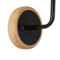 GLOBOSTAR® MANU 02043 Μοντέρνο Φωτιστικό Τοίχου - Απλίκα με Ντουί 1 x E27 AC 220-240V IP20 - Μαύρο & Μπεζ - Μ18 x Π20 x Υ37cm