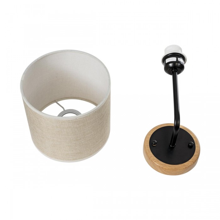 GLOBOSTAR® MANU 02043 Μοντέρνο Φωτιστικό Τοίχου - Απλίκα με Ντουί 1 x E27 AC 220-240V IP20 - Μαύρο & Μπεζ - Μ18 x Π20 x Υ37cm GLOBOSTAR® MANU 02043 Μοντέρνο Φωτιστικό Τοίχου - Απλίκα με Ντουί 1 x E27 AC 220-240V IP20 - Μαύρο & Μπεζ - Μ18 x Π20 x Υ37cm