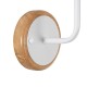 GLOBOSTAR® MANU 02044 Μοντέρνο Φωτιστικό Τοίχου - Απλίκα με Ντουί 1 x E27 AC 220-240V IP20 - Λευκό & Μπεζ - Μ18 x Π20 x Υ37cm