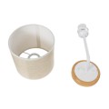 GLOBOSTAR® MANU 02044 Μοντέρνο Φωτιστικό Τοίχου - Απλίκα με Ντουί 1 x E27 AC 220-240V IP20 - Λευκό & Μπεζ - Μ18 x Π20 x Υ37cm
