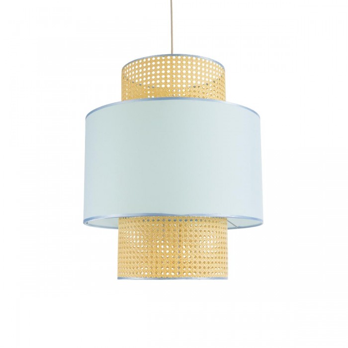 GloboStar® SAIGE 02045 Boho Κρεμαστό Φωτιστικό Πλέγμα Μονόφωτο 1 x E27 IP20 Μπεζ Ξύλο με Γαλάζιο Ύφασμα - Μ50 x Π50 x Υ60cm GloboStar® SAIGE 02045 Boho Κρεμαστό Φωτιστικό Πλέγμα Μονόφωτο 1 x E27 IP20 Μπεζ Ξύλο με Γαλάζιο Ύφασμα - Μ50 x Π50 x Υ60cm
