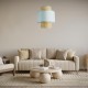 GloboStar® SAIGE 02045 Boho Κρεμαστό Φωτιστικό Πλέγμα Μονόφωτο 1 x E27 IP20 Μπεζ Ξύλο με Γαλάζιο Ύφασμα - Μ50 x Π50 x Υ60cm GloboStar® SAIGE 02045 Boho Κρεμαστό Φωτιστικό Πλέγμα Μονόφωτο 1 x E27 IP20 Μπεζ Ξύλο με Γαλάζιο Ύφασμα - Μ50 x Π50 x Υ60cm
