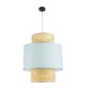 GloboStar® SAIGE 02045 Boho Κρεμαστό Φωτιστικό Πλέγμα Μονόφωτο 1 x E27 IP20 Μπεζ Ξύλο με Γαλάζιο Ύφασμα - Μ50 x Π50 x Υ60cm GloboStar® SAIGE 02045 Boho Κρεμαστό Φωτιστικό Πλέγμα Μονόφωτο 1 x E27 IP20 Μπεζ Ξύλο με Γαλάζιο Ύφασμα - Μ50 x Π50 x Υ60cm