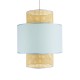 GloboStar® SAIGE 02045 Boho Κρεμαστό Φωτιστικό Πλέγμα Μονόφωτο 1 x E27 IP20 Μπεζ Ξύλο με Γαλάζιο Ύφασμα - Μ50 x Π50 x Υ60cm GloboStar® SAIGE 02045 Boho Κρεμαστό Φωτιστικό Πλέγμα Μονόφωτο 1 x E27 IP20 Μπεζ Ξύλο με Γαλάζιο Ύφασμα - Μ50 x Π50 x Υ60cm