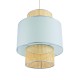 GloboStar® SAIGE 02045 Boho Κρεμαστό Φωτιστικό Πλέγμα Μονόφωτο 1 x E27 IP20 Μπεζ Ξύλο με Γαλάζιο Ύφασμα - Μ50 x Π50 x Υ60cm GloboStar® SAIGE 02045 Boho Κρεμαστό Φωτιστικό Πλέγμα Μονόφωτο 1 x E27 IP20 Μπεζ Ξύλο με Γαλάζιο Ύφασμα - Μ50 x Π50 x Υ60cm