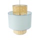 GloboStar® SAIGE 02045 Boho Κρεμαστό Φωτιστικό Πλέγμα Μονόφωτο 1 x E27 IP20 Μπεζ Ξύλο με Γαλάζιο Ύφασμα - Μ50 x Π50 x Υ60cm GloboStar® SAIGE 02045 Boho Κρεμαστό Φωτιστικό Πλέγμα Μονόφωτο 1 x E27 IP20 Μπεζ Ξύλο με Γαλάζιο Ύφασμα - Μ50 x Π50 x Υ60cm
