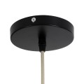 GloboStar® JUNIPER 02047 Boho Κρεμαστό Φωτιστικό Καμπάνα Μονόφωτο 1 x E27 IP20 Μπεζ Ξύλο - Μ100 x Π100 x Υ90cm