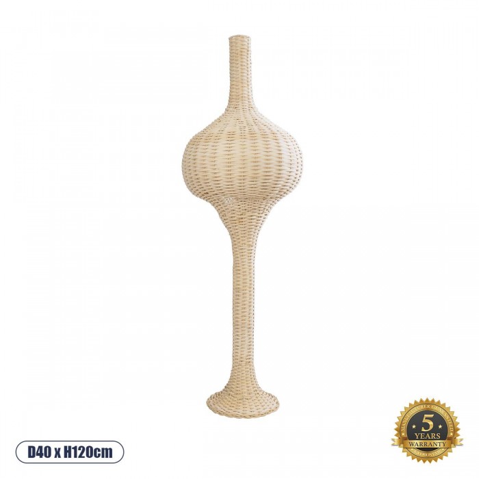 GloboStar® ALADDIN 02050 Boho Επιδαπέδιο Φωτιστικό Μονόφωτο 1 x E27 AC220-240V IP20 - Φ40 x Υ120cm - Μπεζ Μπαμπού Πλέγμα - 5 Χρόνια Εγγύηση GloboStar® ALADDIN 02050 Boho Επιδαπέδιο Φωτιστικό Μονόφωτο 1 x E27 AC220-240V IP20 - Φ40 x Υ120cm - Μπεζ Μπαμπού Πλέγμα - 5 Χρόνια Εγγύηση