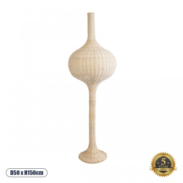 GloboStar® ALADDIN 02051 Boho Επιδαπέδιο Φωτιστικό Μονόφωτο 1 x E27 AC220-240V IP20 - Φ50 x Υ150cm - Μπεζ Μπαμπού Πλέγμα - 5 Χρόνια Εγγύηση GloboStar® ALADDIN 02051 Boho Επιδαπέδιο Φωτιστικό Μονόφωτο 1 x E27 AC220-240V IP20 - Φ50 x Υ150cm - Μπεζ Μπαμπού Πλέγμα - 5 Χρόνια Εγγύηση