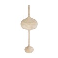 GloboStar® ALADDIN 02052 Boho Επιδαπέδιο Φωτιστικό Μονόφωτο 1 x E27 AC220-240V IP20 - Φ60 x Υ180cm - Μπεζ Μπαμπού Πλέγμα - 5 Χρόνια Εγγύηση
