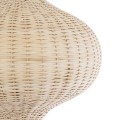 GloboStar® ALADDIN 02052 Boho Επιδαπέδιο Φωτιστικό Μονόφωτο 1 x E27 AC220-240V IP20 - Φ60 x Υ180cm - Μπεζ Μπαμπού Πλέγμα - 5 Χρόνια Εγγύηση