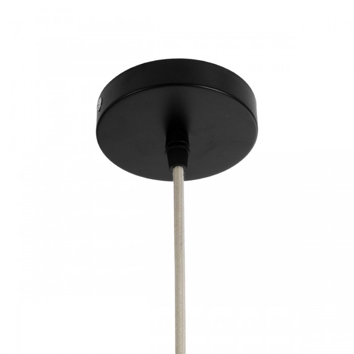 GloboStar® CABALLEROS 02053 Boho Κρεμαστό Φωτιστικό Καμπάνα Μονόφωτο 1 x E27 IP20 Πολύχρωμο Ξύλο - Μ40 x Π40 x Υ27cm