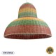 GloboStar® CABALLEROS 02059 Boho Κρεμαστό Φωτιστικό Καμπάνα Μονόφωτο 1 x E27 IP20 Πολύχρωμο Ξύλο - Μ100 x Π100 x Υ80cm